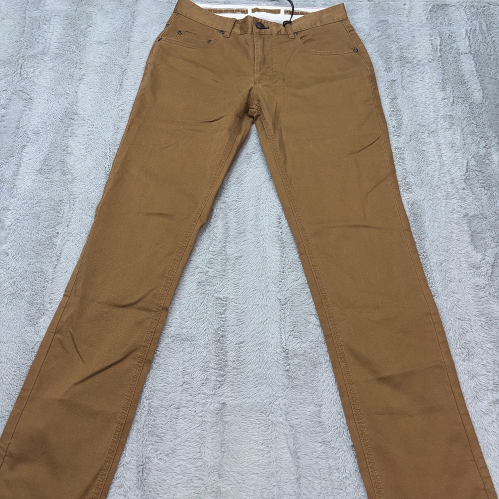 Nifty Genius 5 Pocket Stretch Cotton Twill Pants Mens 28 Caramel NWT MSRP $109